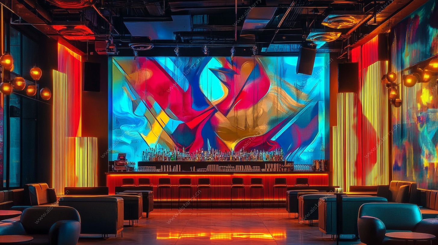 绚丽多彩的时尚酒吧空间