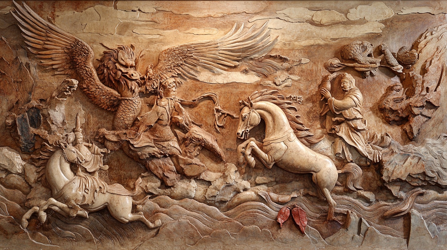 古代战斗场景浮雕艺术