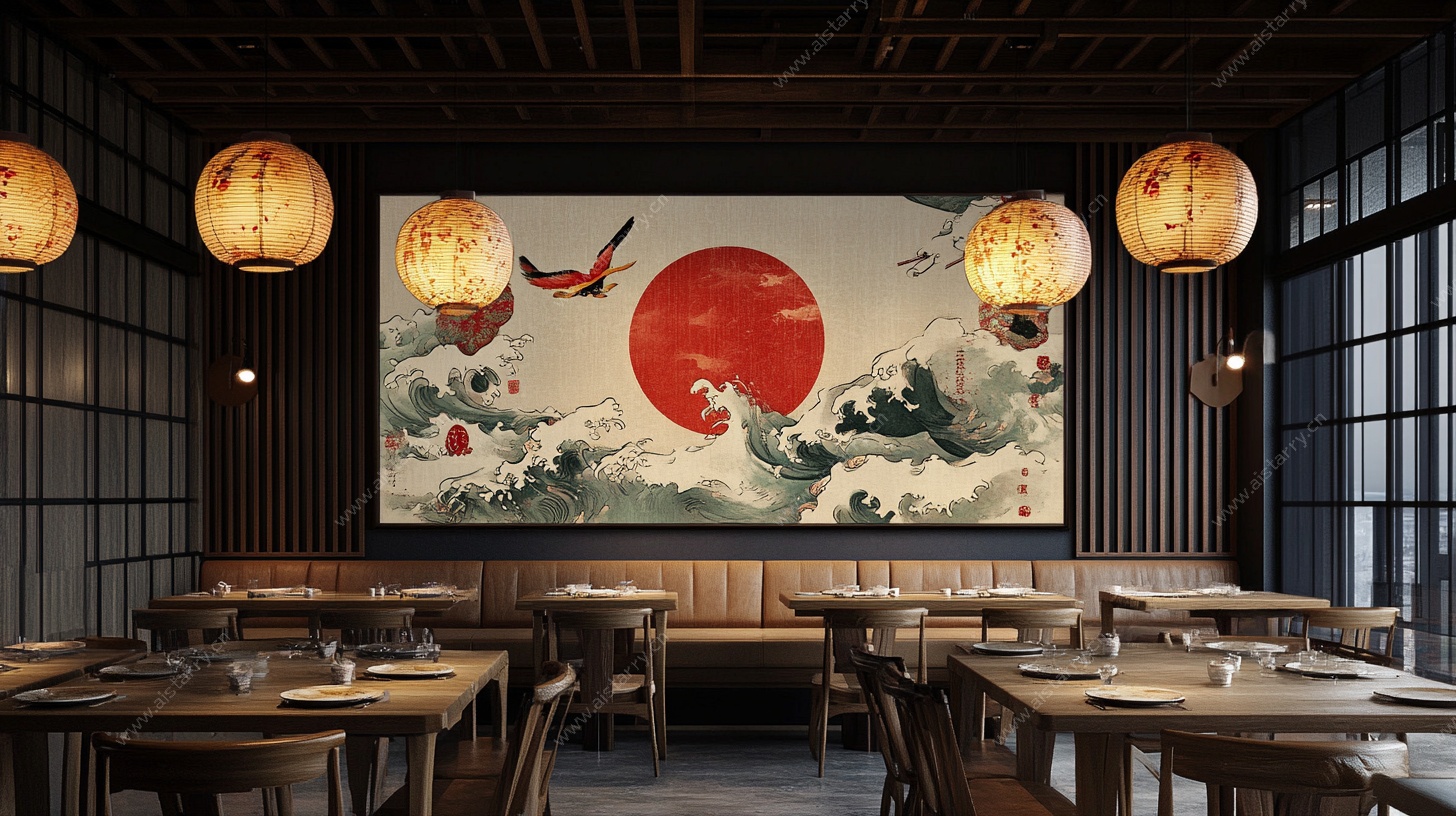 日式餐厅室内传统风场景
