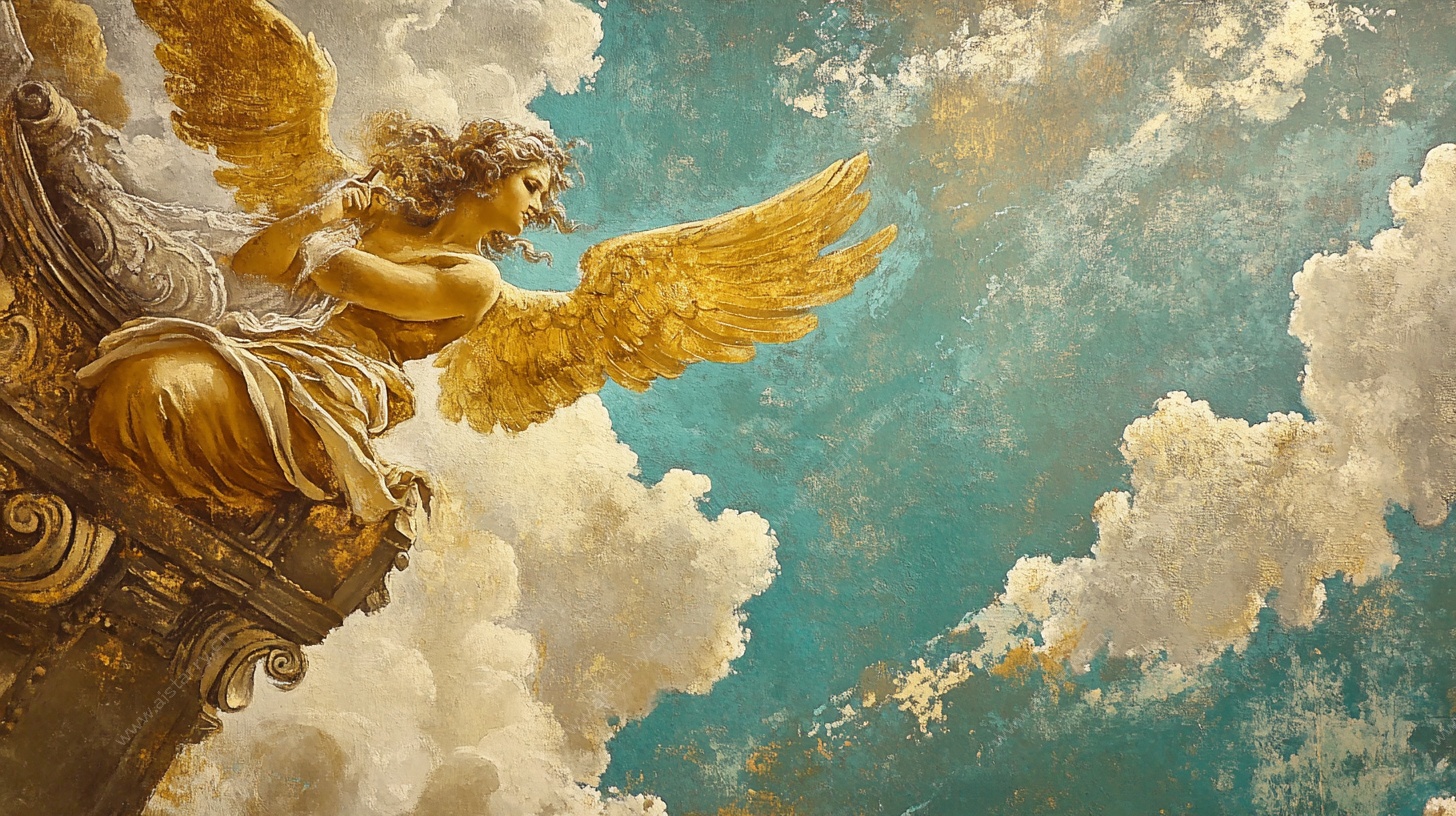 金色天使云端景象