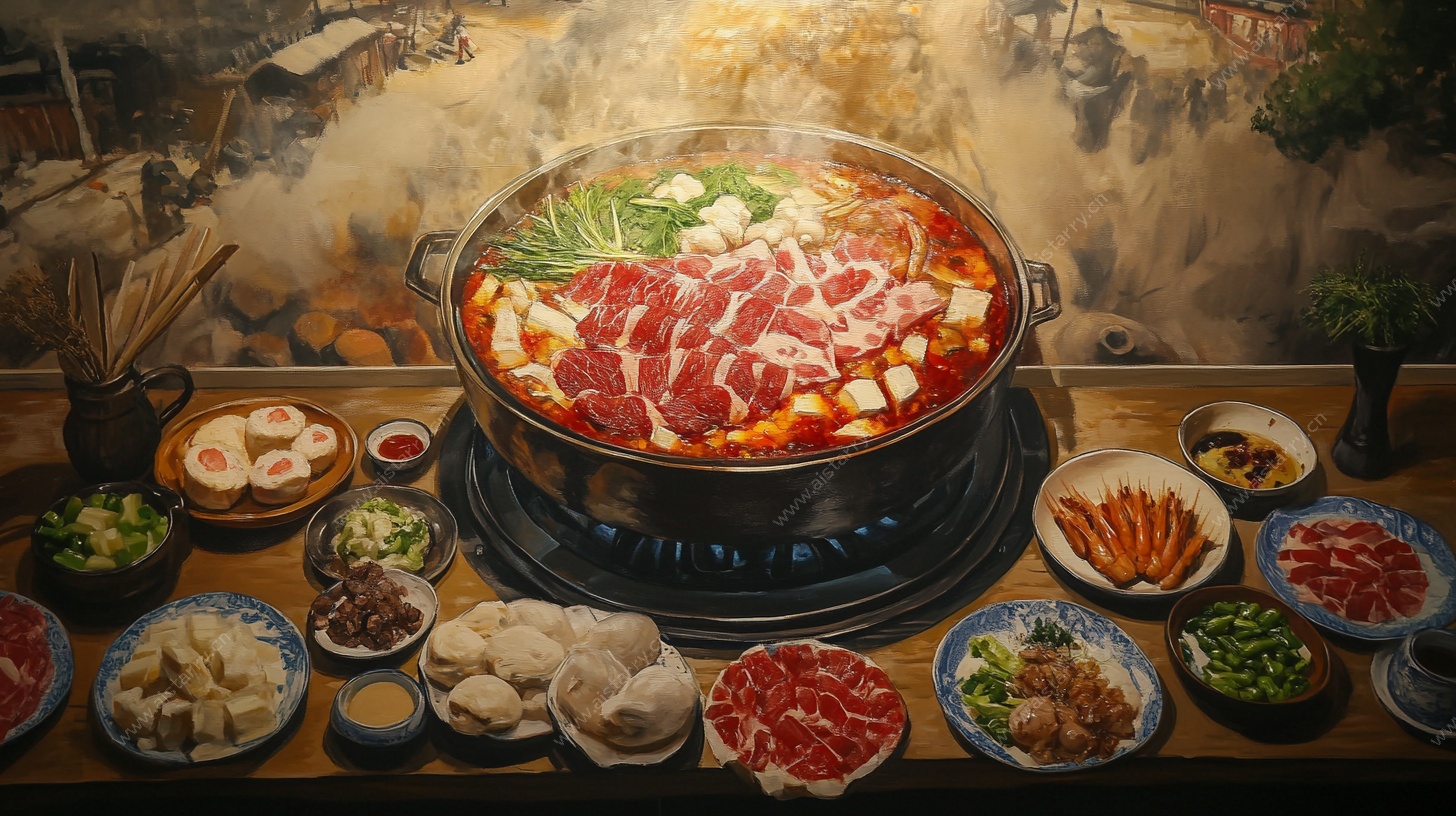丰盛火锅宴 多样食材齐聚