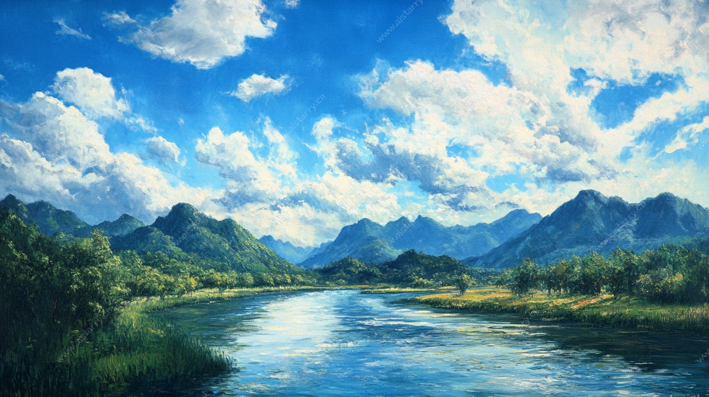 梦幻山水风景画