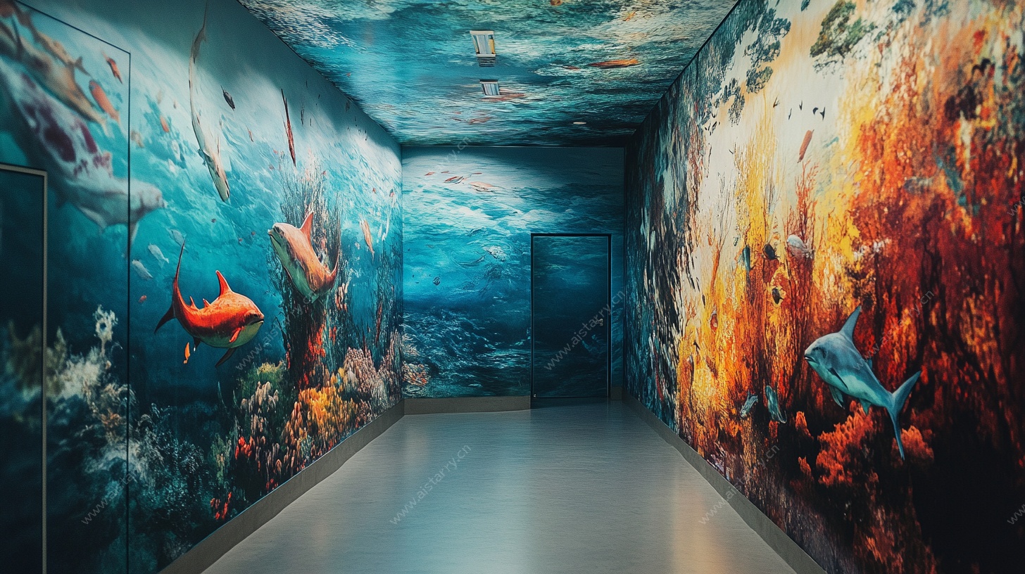海底世界主题走廊壁画