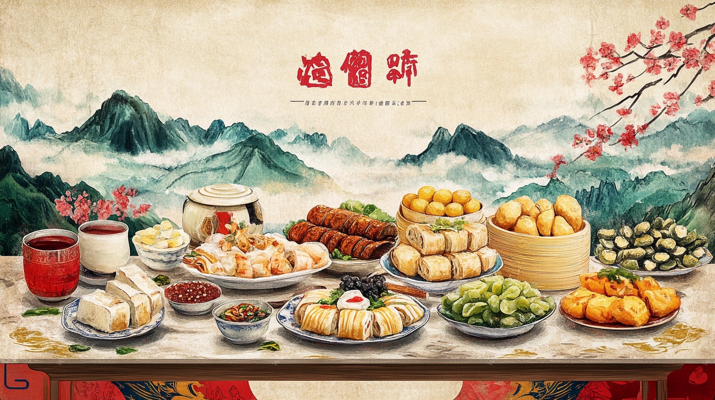 中式丰盛佳肴美食盛宴