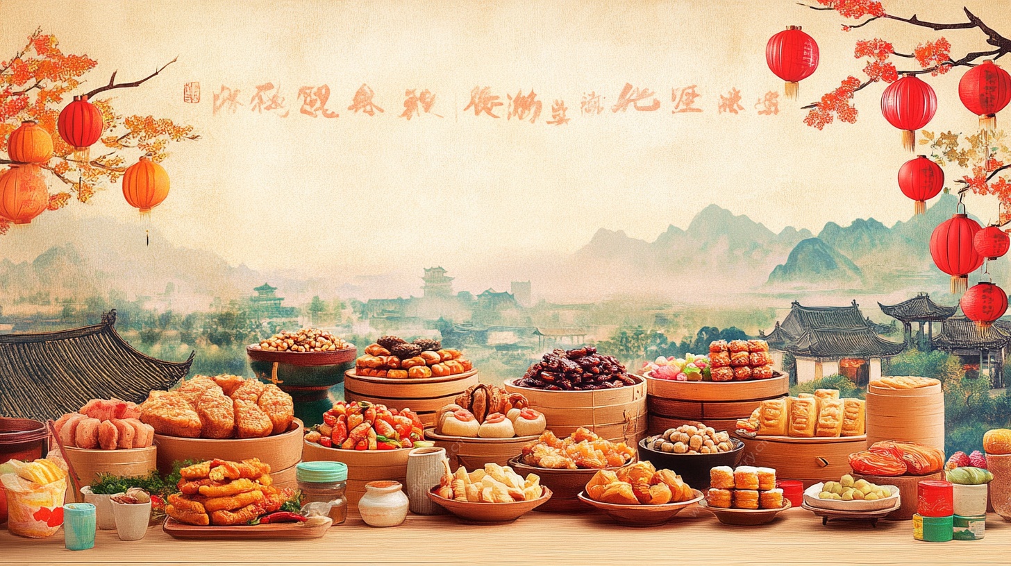 中式传统糕点美食展示