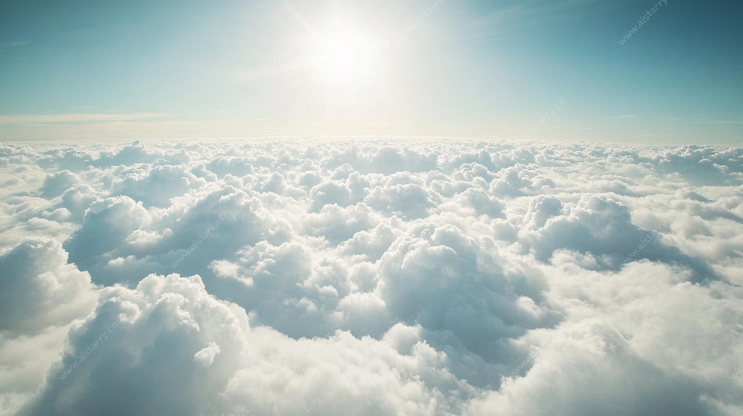 高空云海阳光美景