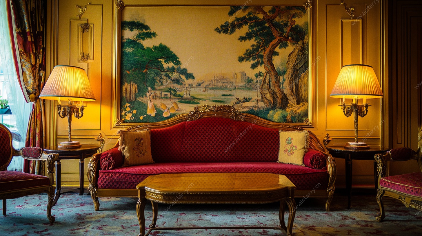 复古奢华欧式客厅场景