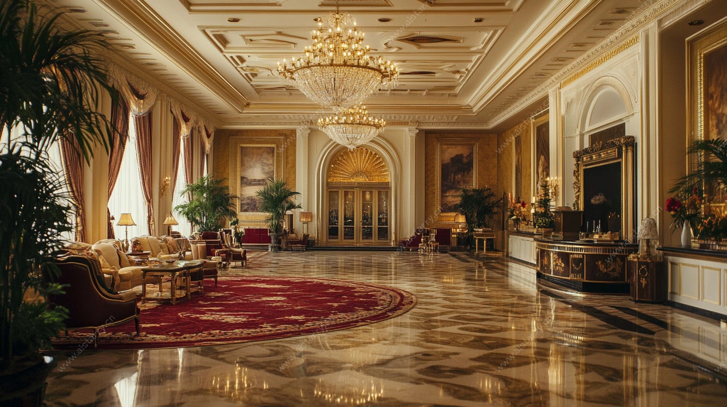 豪华欧式宫殿风大厅场景
