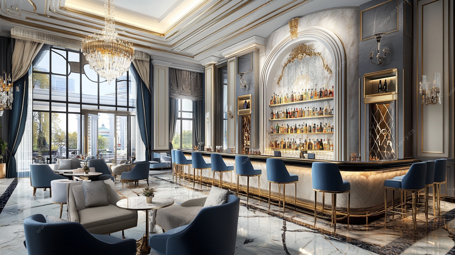 豪华欧式风格酒吧室内设计