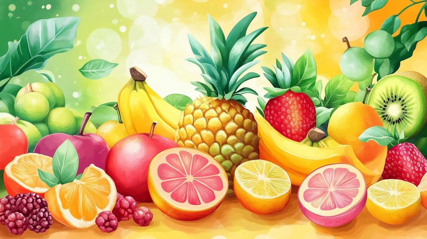 缤纷水果插画图