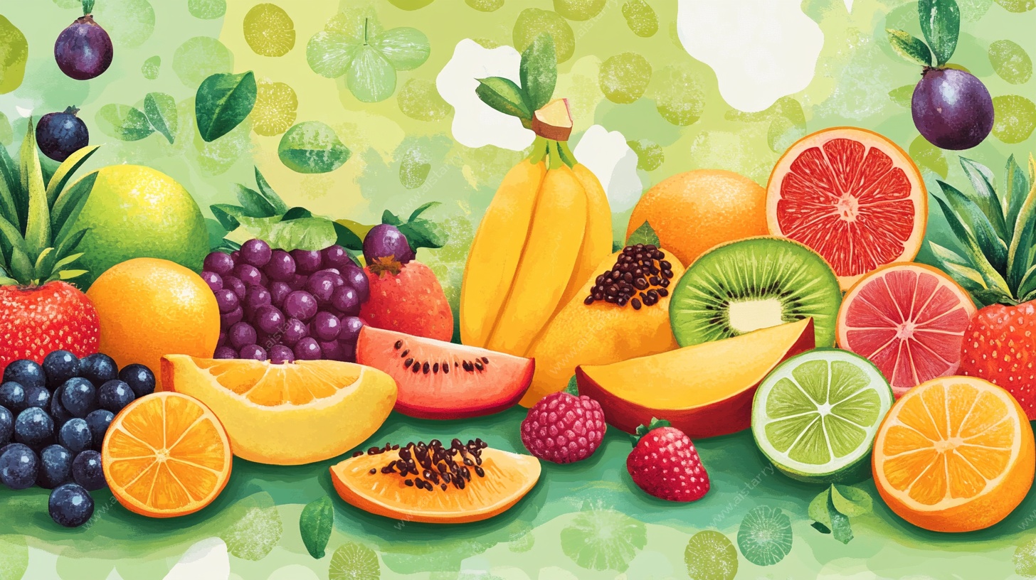 缤纷水果插画