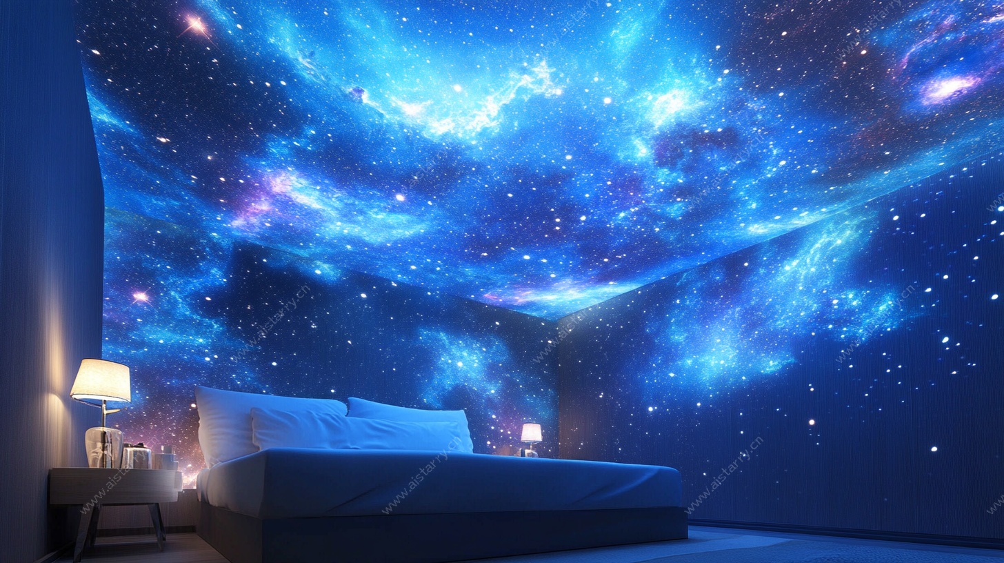 梦幻星空卧室墙绘