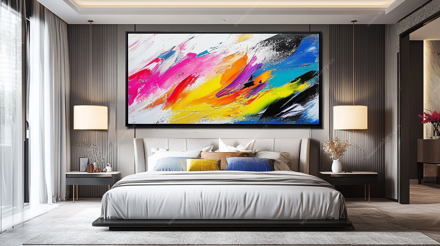 现代卧室抽象艺术挂画装饰