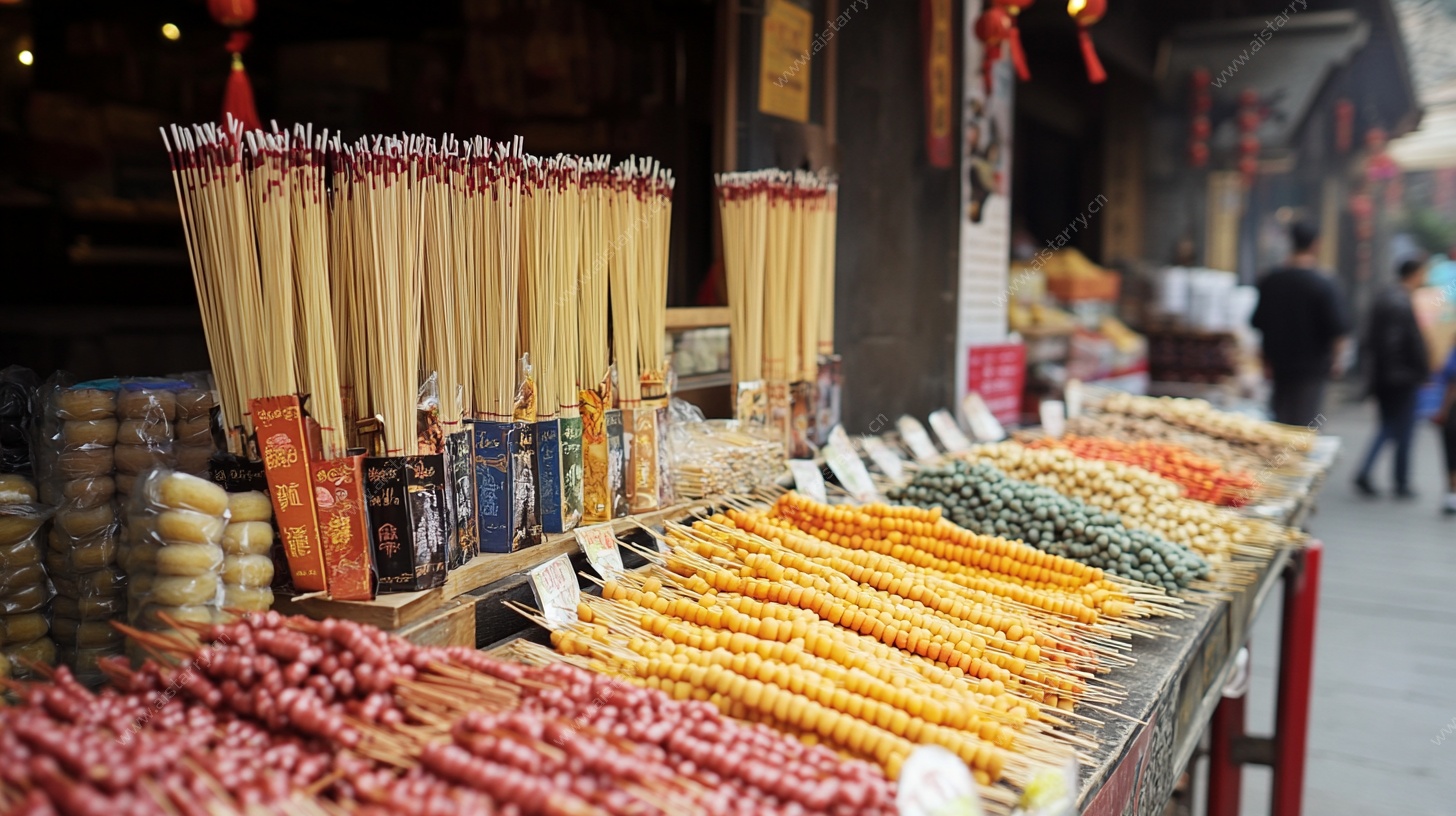 街头琳琅满目的串串摊位