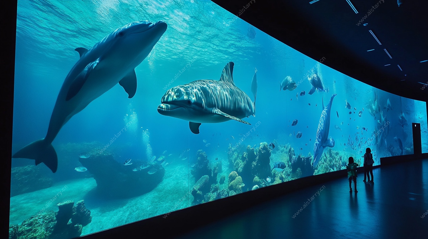 海底世界景观 人观赏鱼类