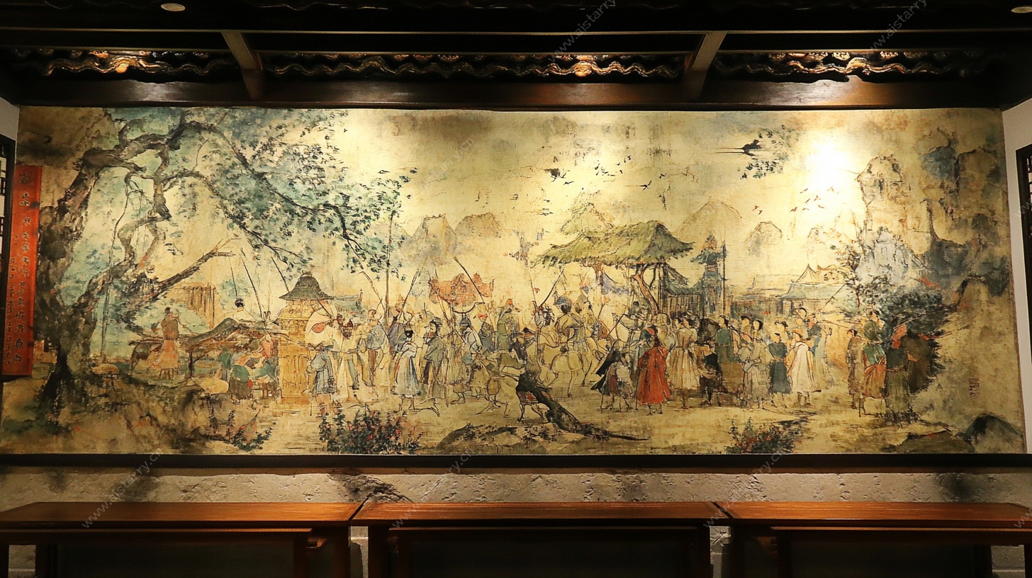 古代壁画场景展示