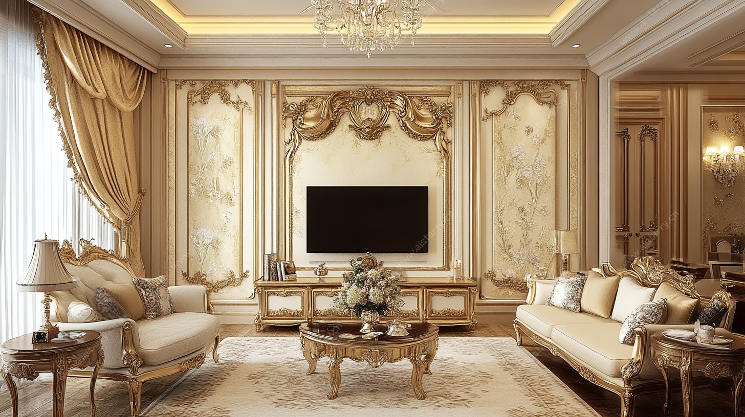 欧式奢华客厅室内装饰图