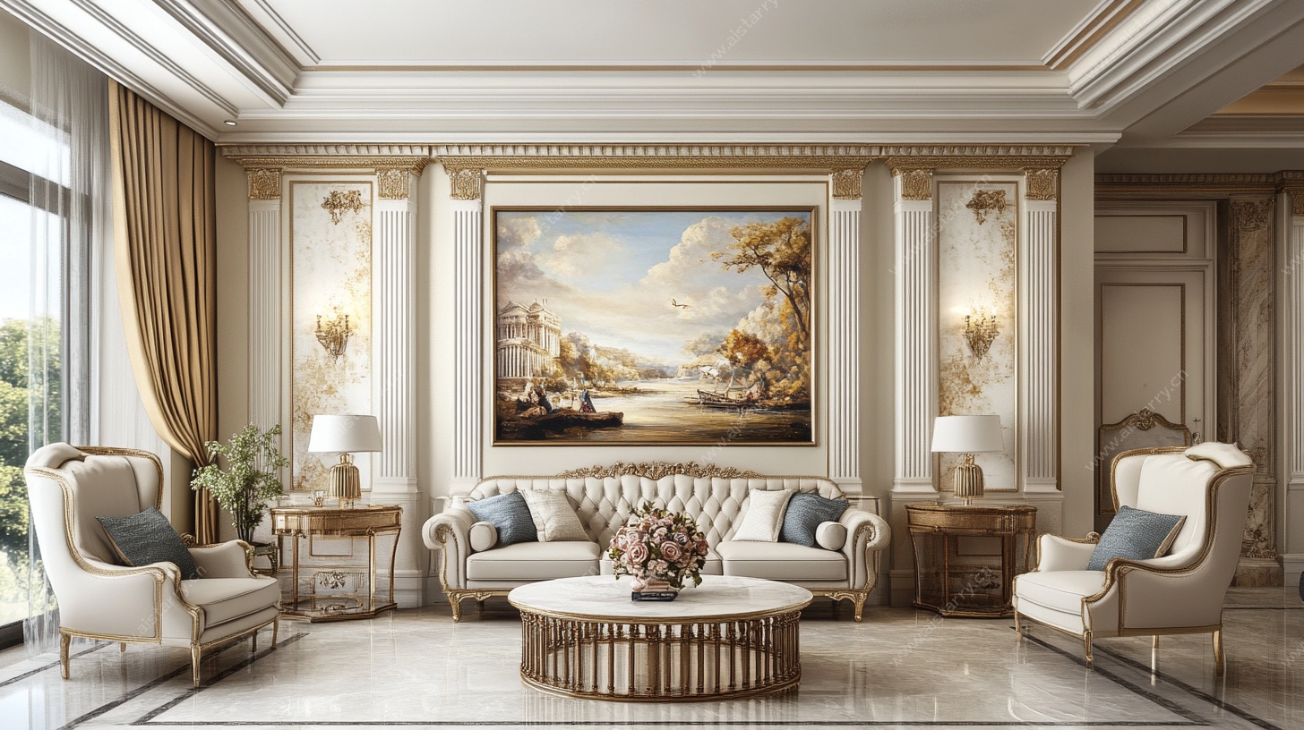 欧式奢华客厅室内装饰图
