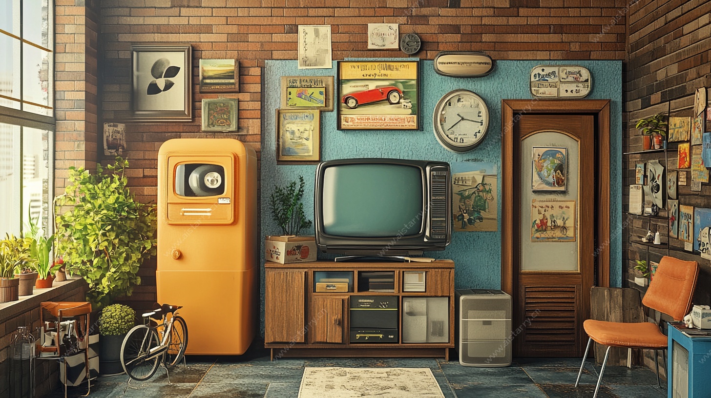 复古风客厅室内温馨场景