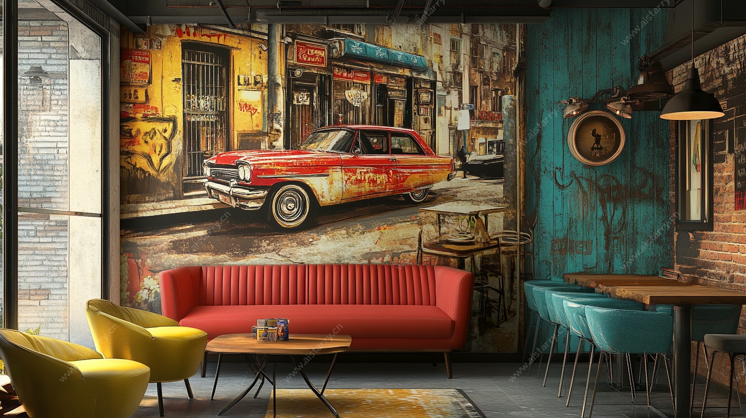 复古汽车主题个性客厅