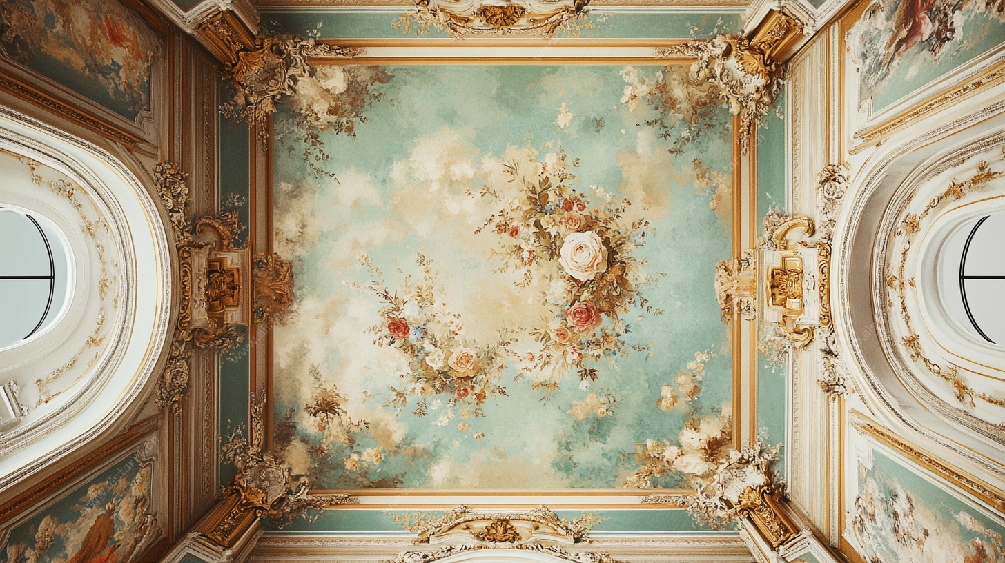 欧式华丽彩绘天花板