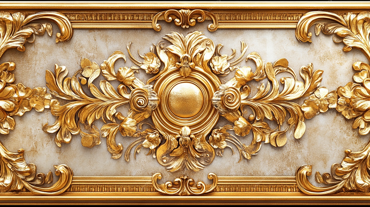 奢华金色浮雕装饰图案
