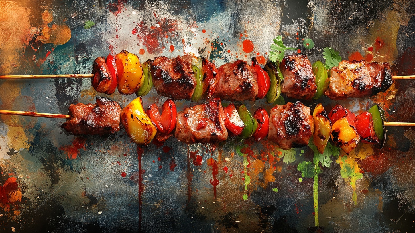 美味烤肉串 多彩诱人