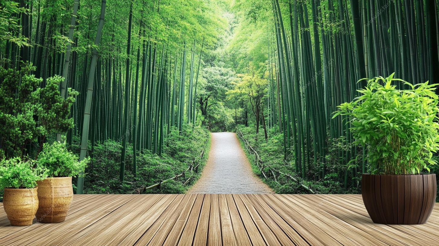 竹林小径 室内绿植装饰景