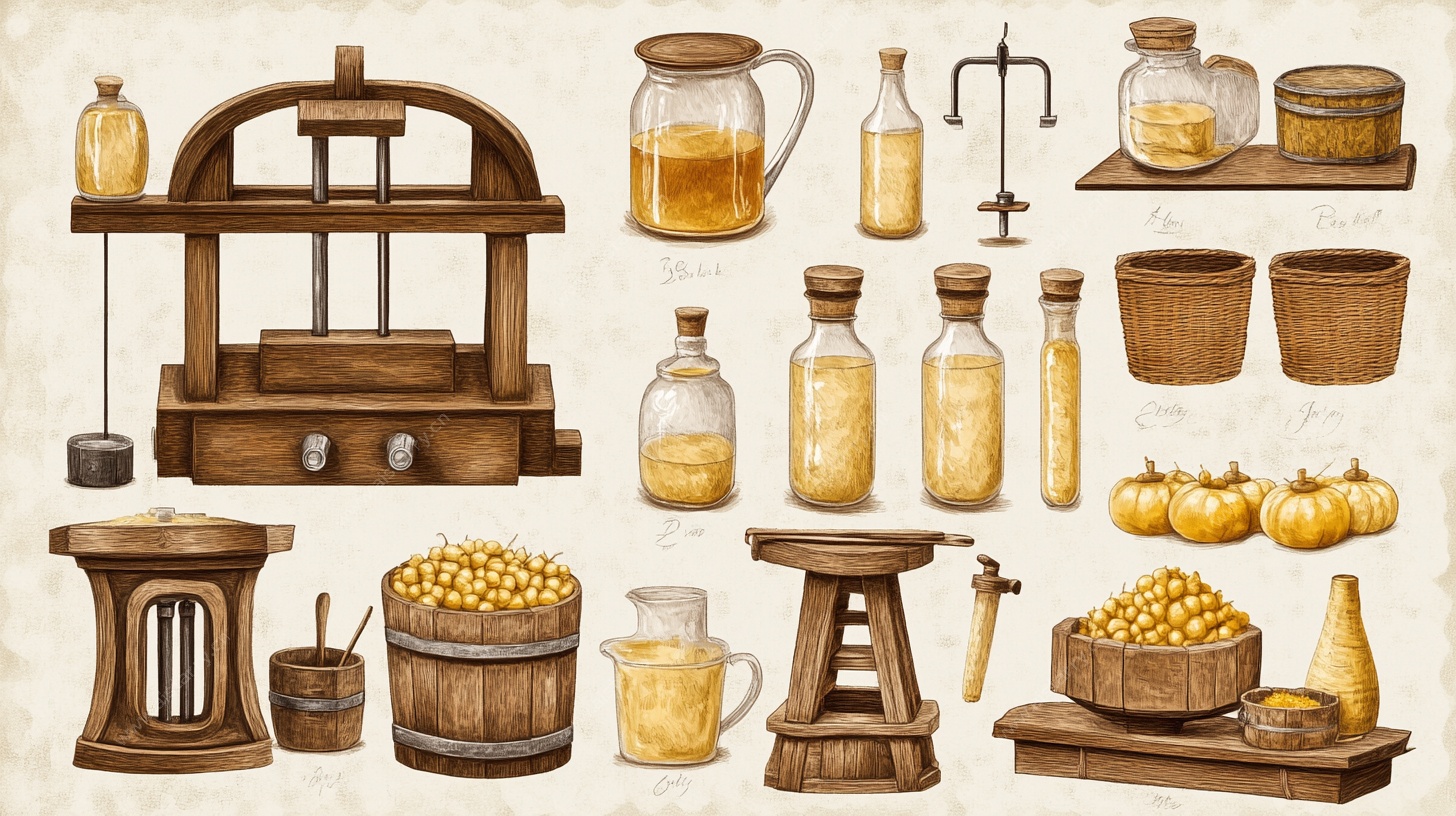 复古炼金工具与器皿集合