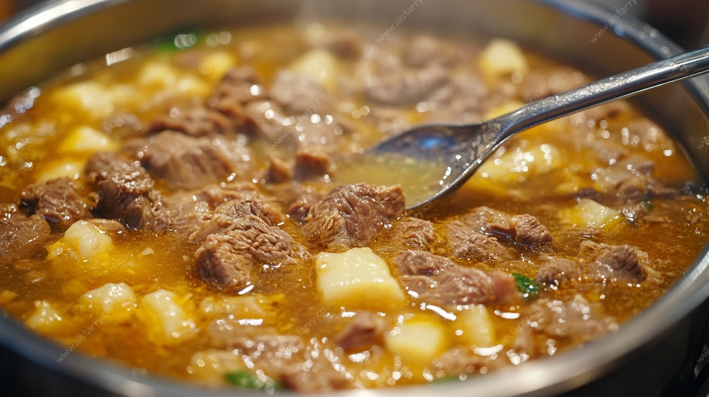 香浓牛肉土豆炖菜特写