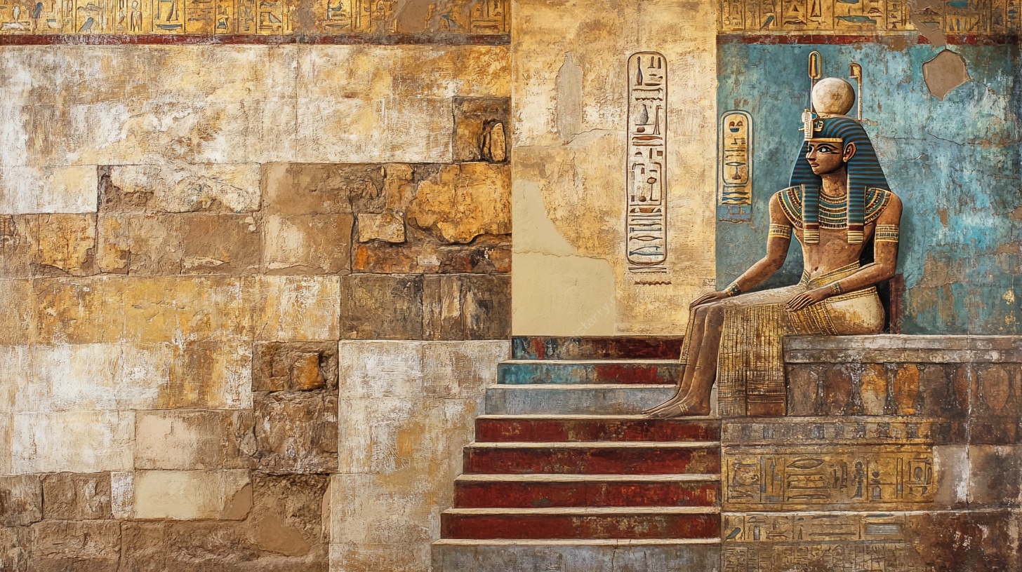 古埃及法老壁画艺术场景