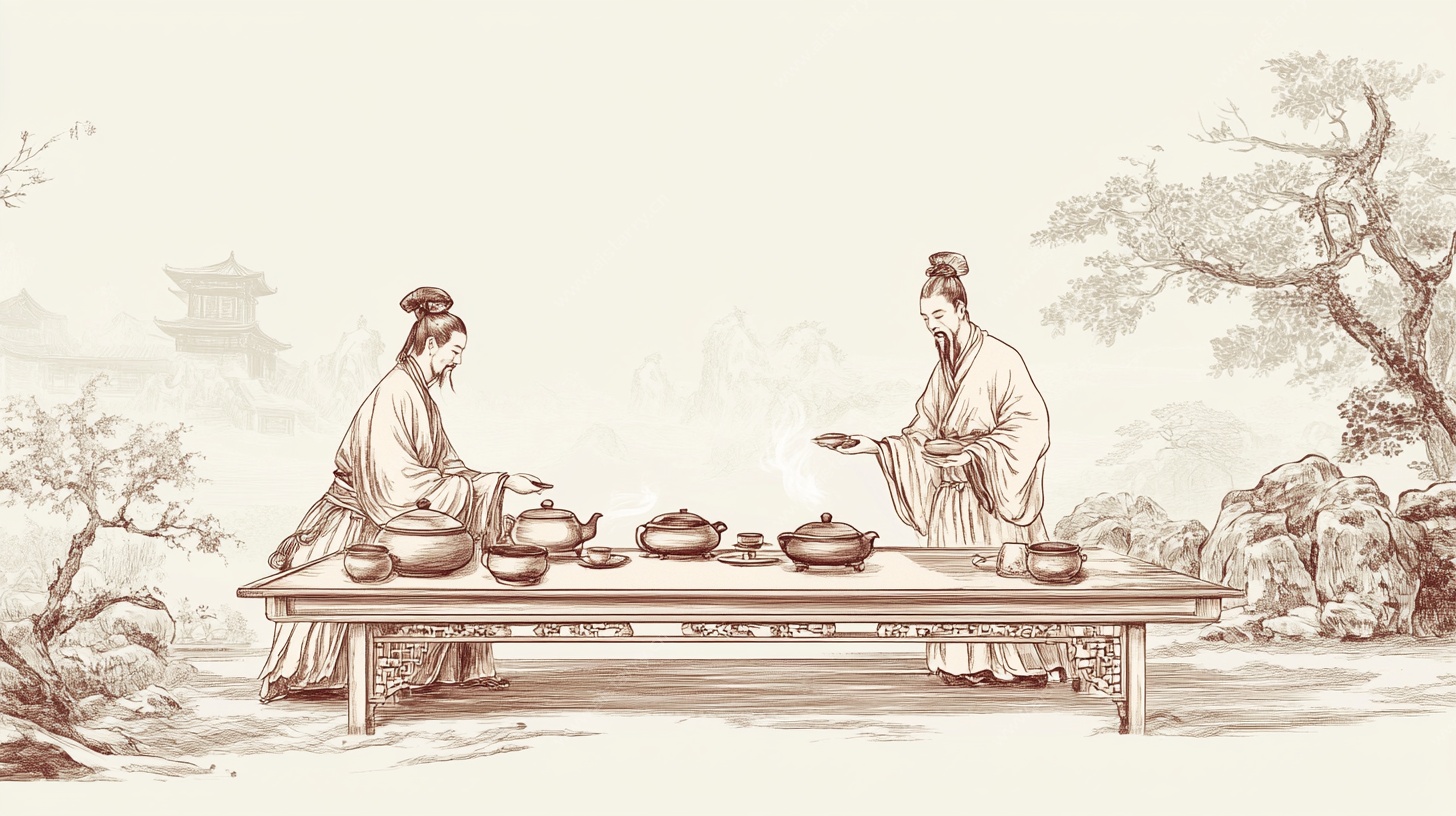 古人雅集品茶图