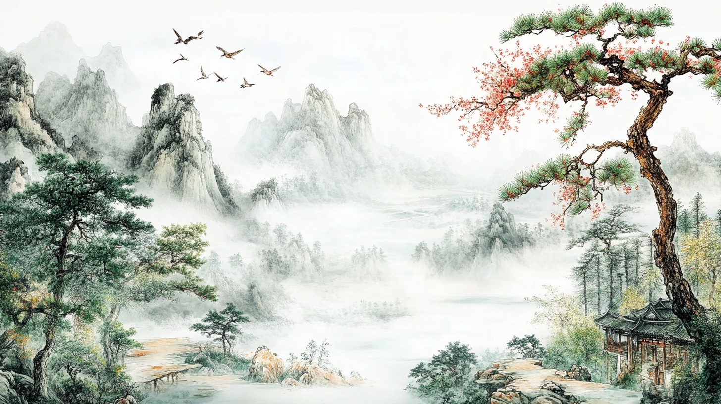 水墨山水意境图