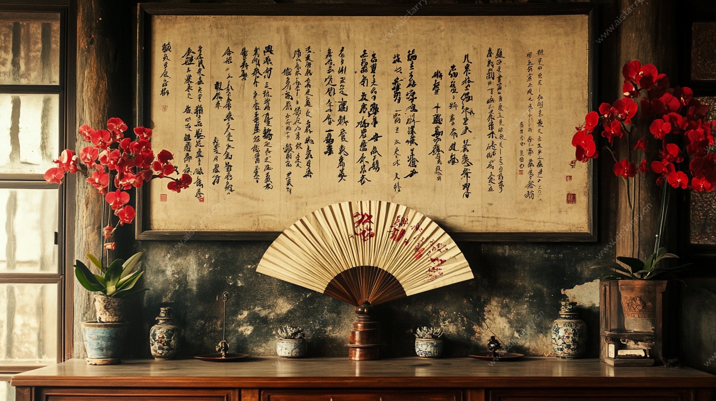 中式古典书房雅致摆件