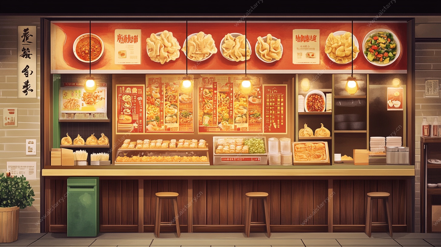 中式面馆店内场景展示