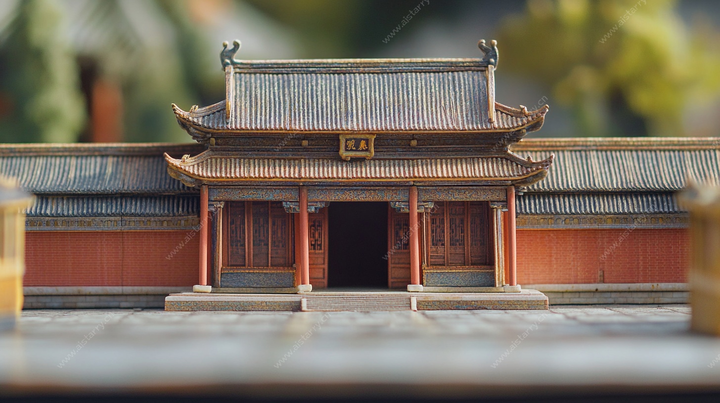 中式古建筑模型展示