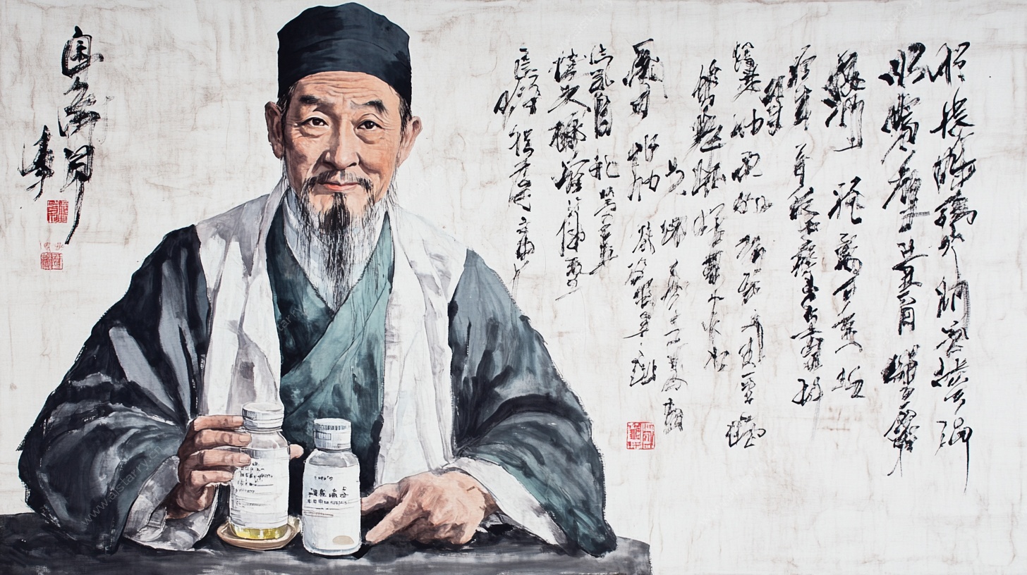 古代医者配药图