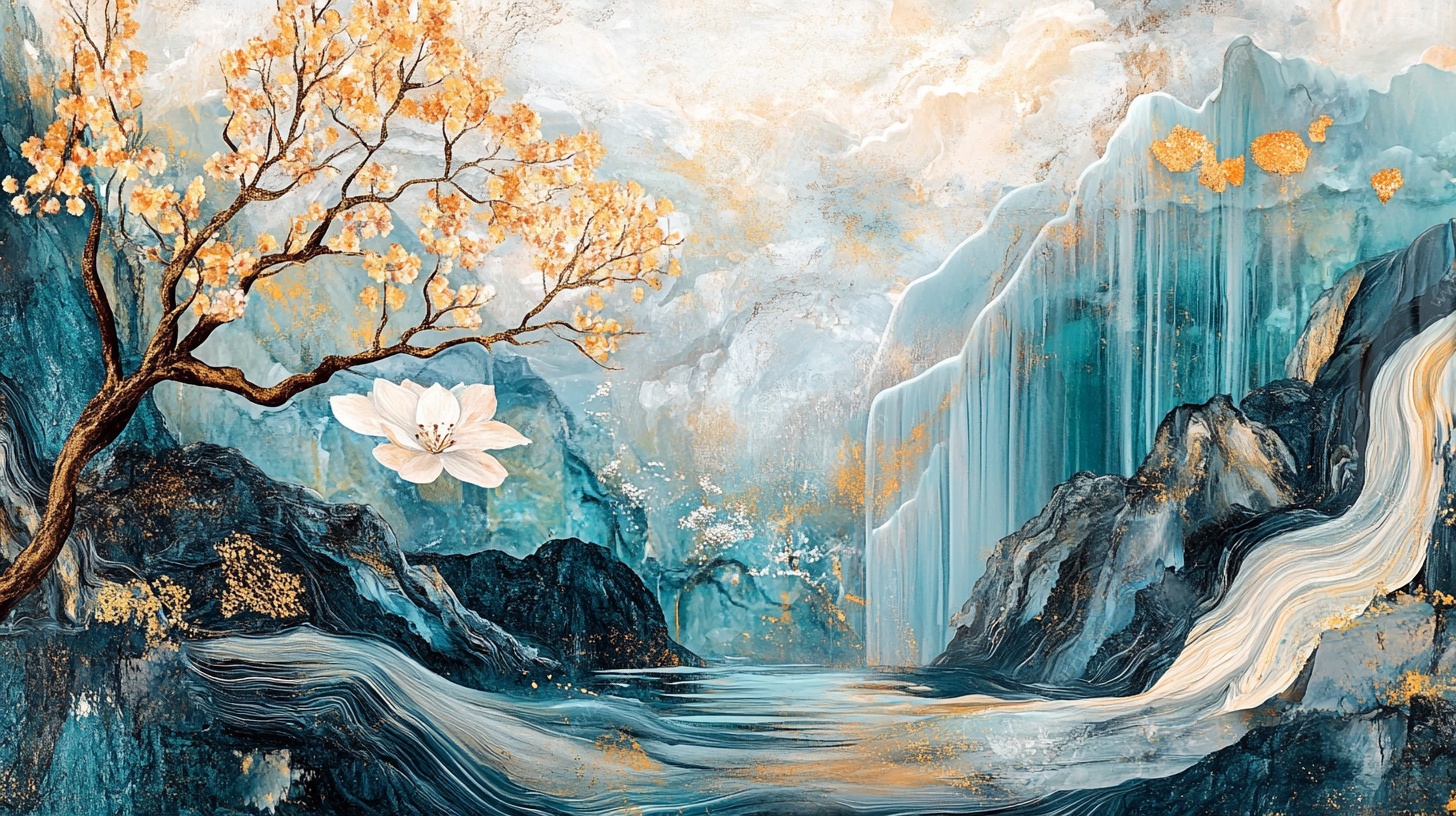 水墨山水间的诗意风景