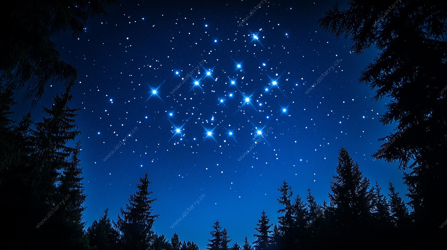 森林上空的璀璨星空