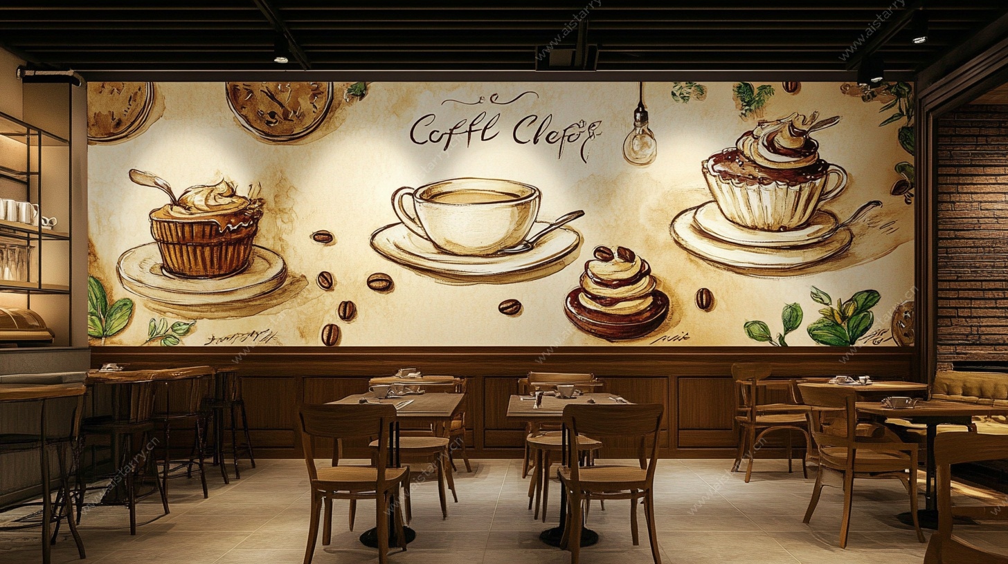 咖啡主题餐厅墙面装饰画