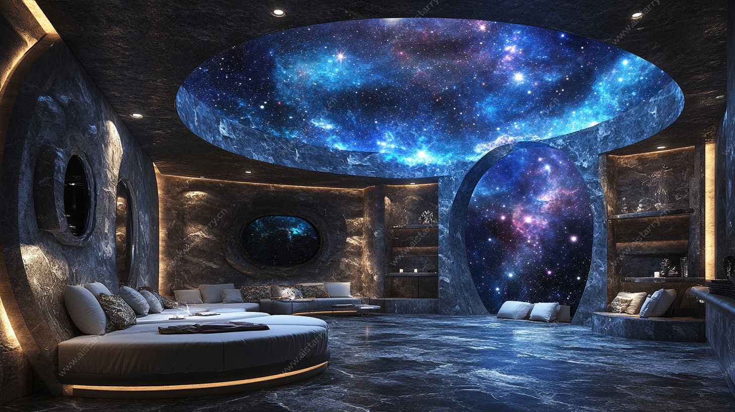 梦幻星空主题卧室空间
