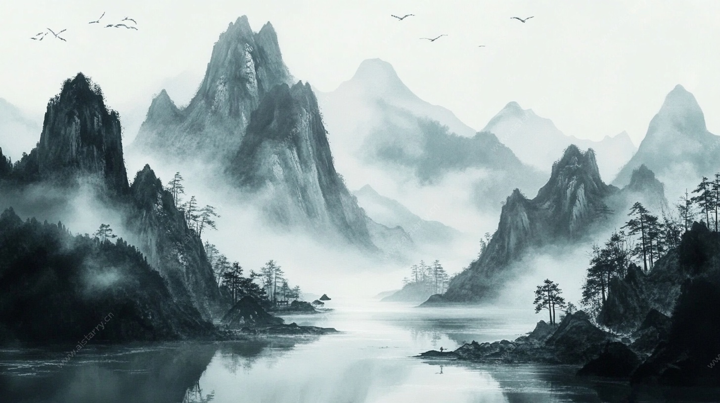 水墨山水意境图