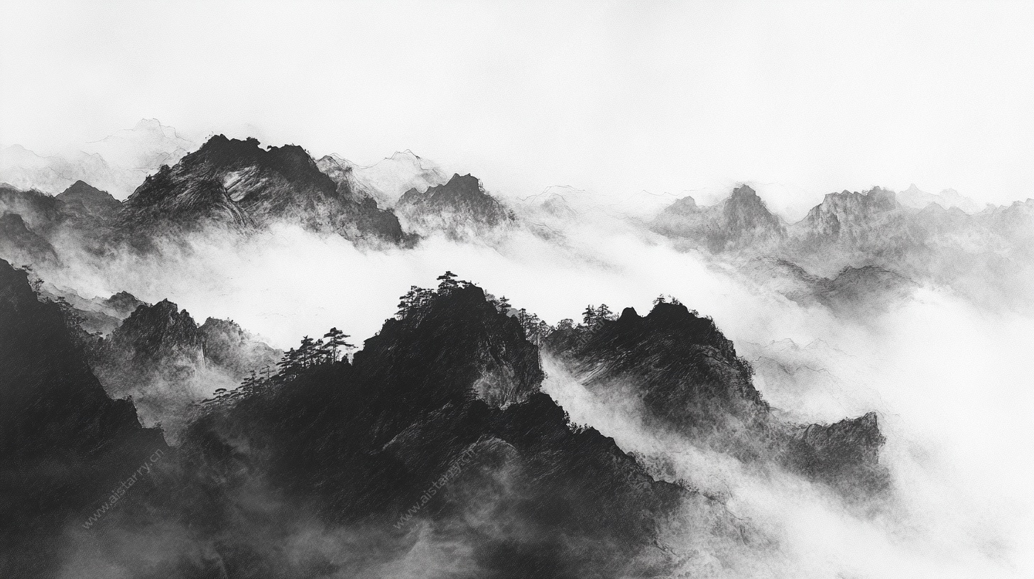 水墨山水意境图