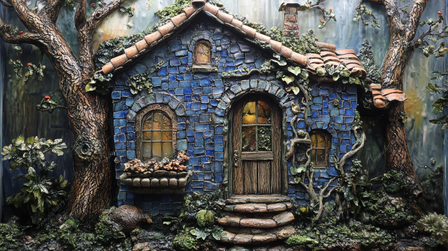 梦幻蓝色童话小屋