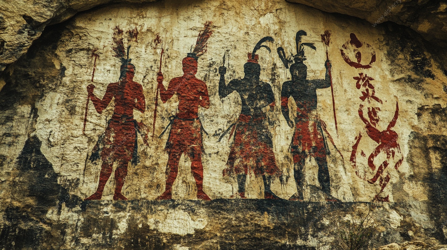 花山岩画人物图案