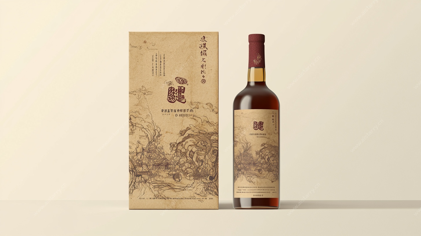 中式风格酒包装展示