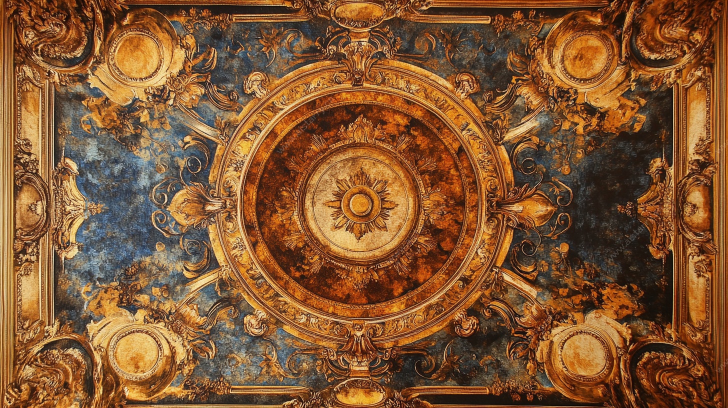 华丽古典欧式天花板图案