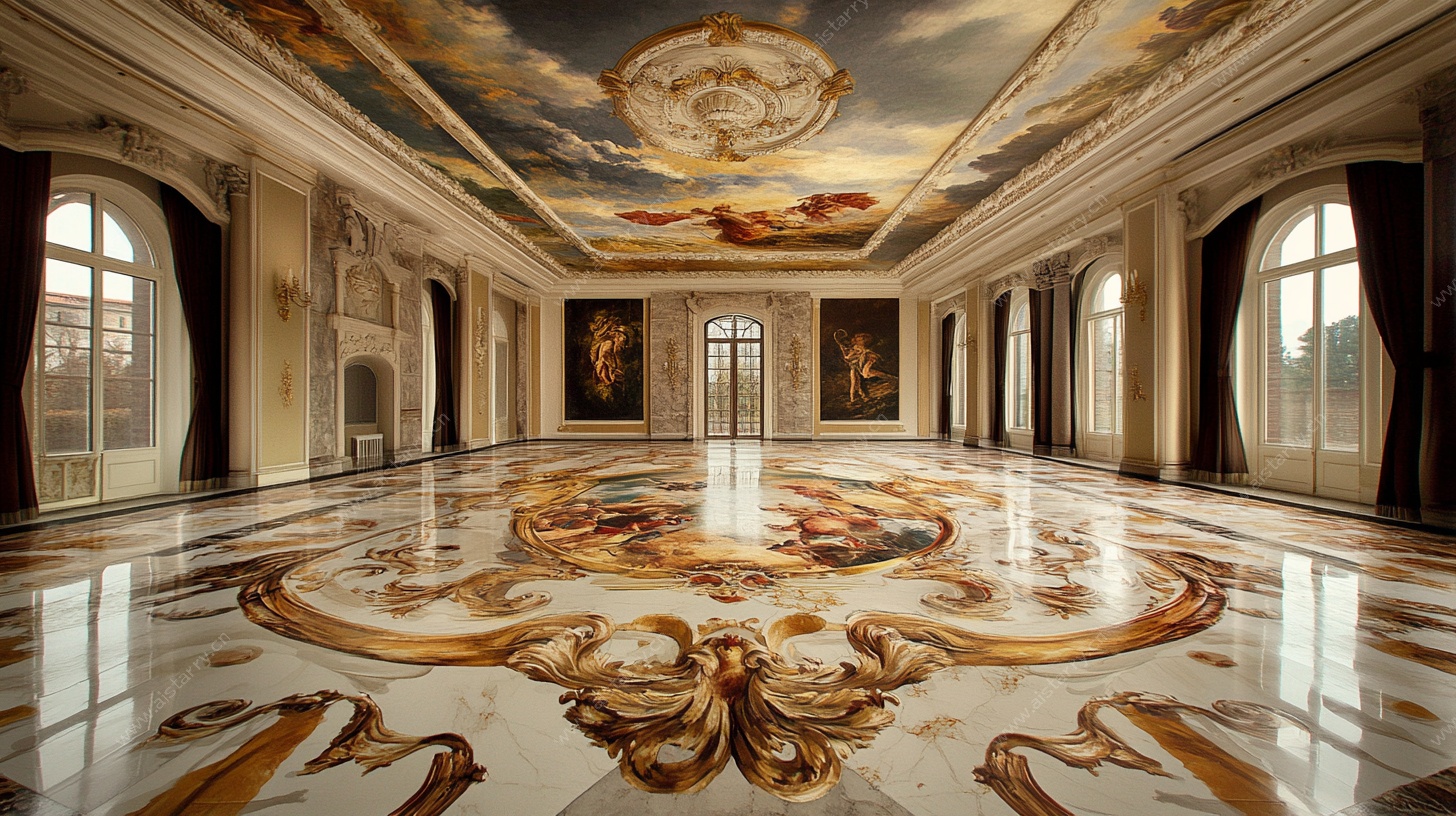 奢华欧式宫殿大厅室内图
