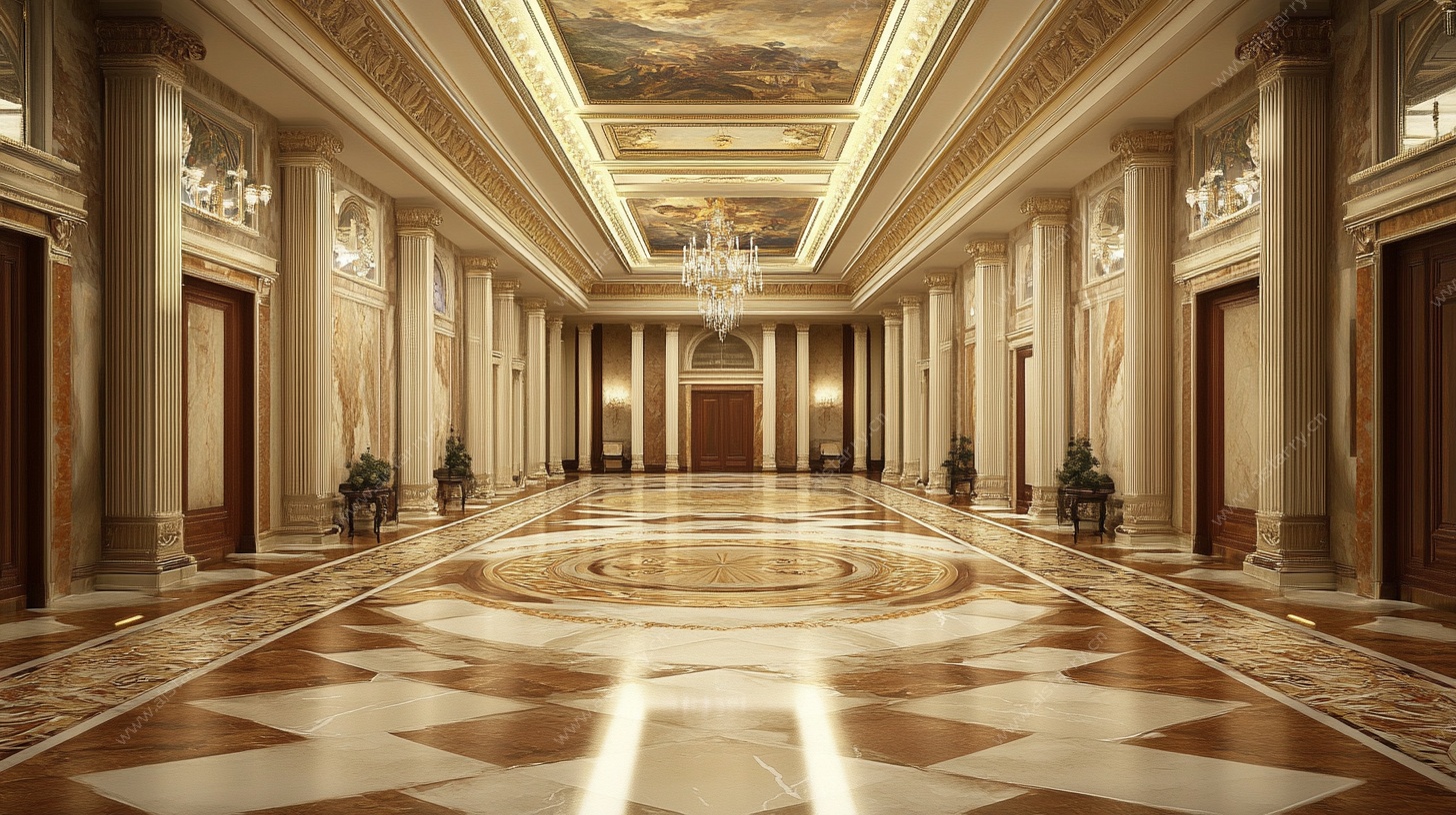 豪华欧式风格大厅走廊