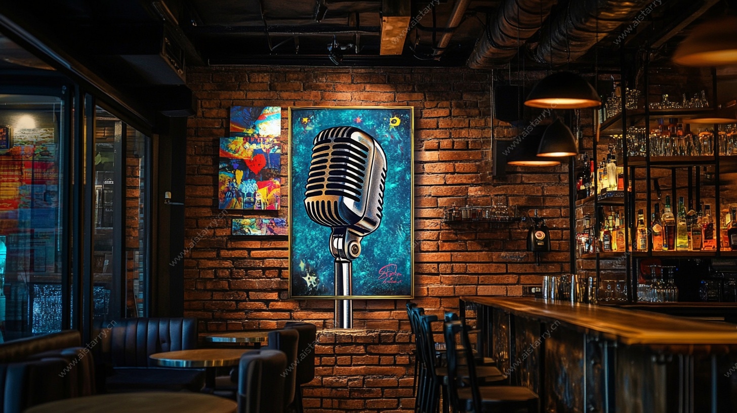 复古风酒吧内的艺术装饰